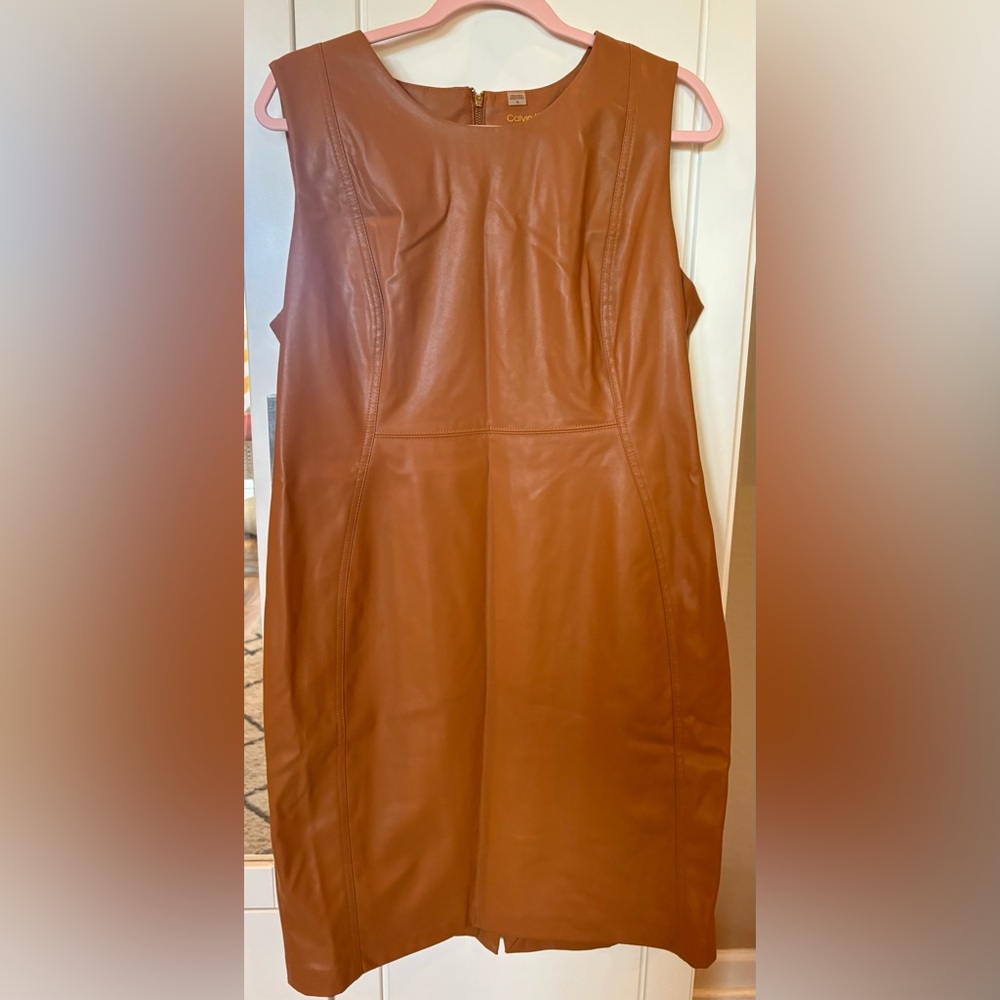 Calvin Klein leather dress size 16
